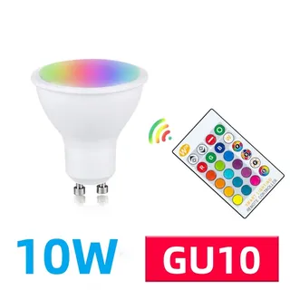 Ampoule LED RGB GU10 10W AC 85-265V
