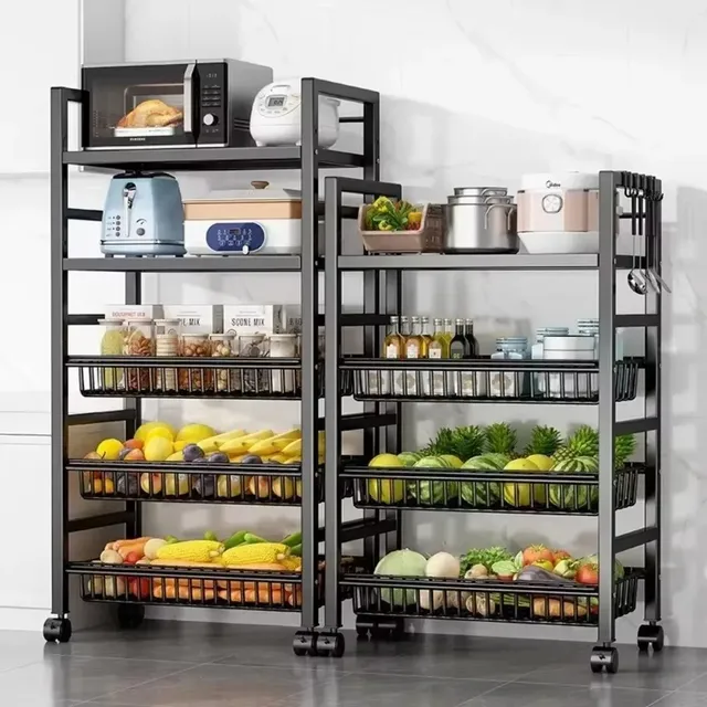 Chariot rangement cuisine mobile multifonctionnel panier…