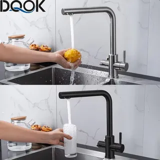 Robinet de cuisine filtré noir