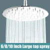 Pommeaux de douche cascade Ultra-fins en acier inoxydable de haute qualité, 10/8/6 pouces, pomme de douche à pluie carrée ronde