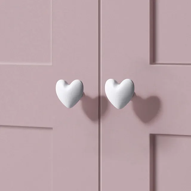 Poignée de meuble en forme de cœur pour chambre d'enfant – vue 3