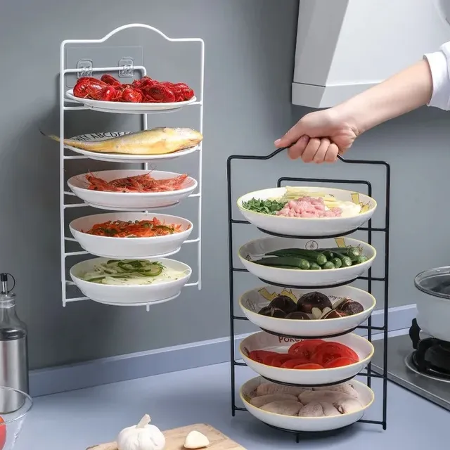 Étagère de rangement de cuisine multicouche en métal