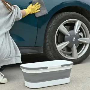 Bassin d’eau pliant pour le lavage, la pêche, le Camping, articles ménagers-seau de vadrouille Portable, panier à linge pliable avec roue Bassin d’eau pliant pour le lavage, la pêche, le Camping, articles ménagers-seau de vadrouille Portable, panier à linge pliable avec roue