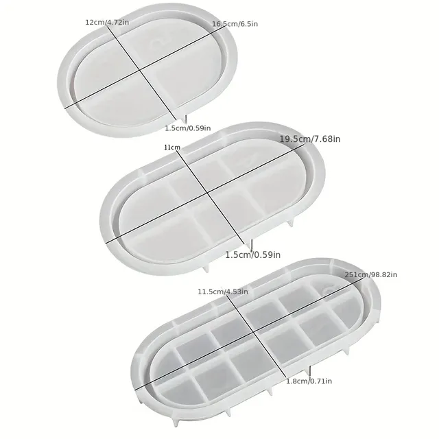 Moules en silicone à plateau ovale pour béton – vue 6