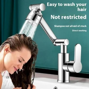 Robinet intelligent salle de bain évier cuisine 1080 ° Robinet de lavabo pivotant multifonction résistant aux éclaboussures, accessoire de robinet chaud et froid de comptoir