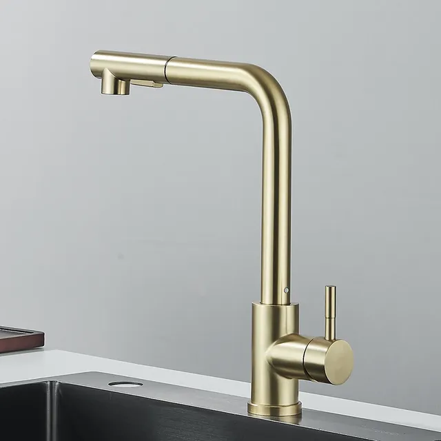 Robinet de cuisine extractible noir – vue 3