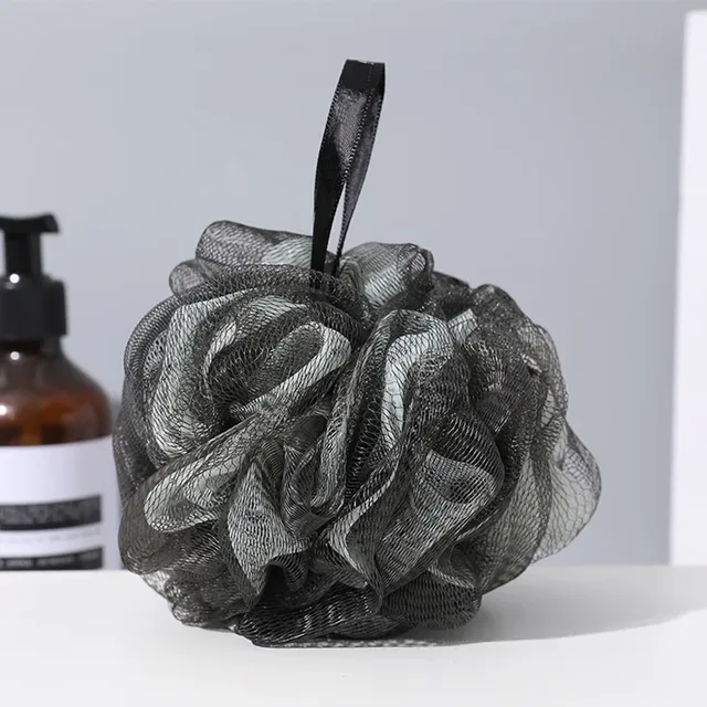 Lot trois poufs douche filet éponges bain exfoliantes… – vue 4