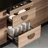 Armoire de cuisine porte boutons en bois tire armoire… – vue 4
