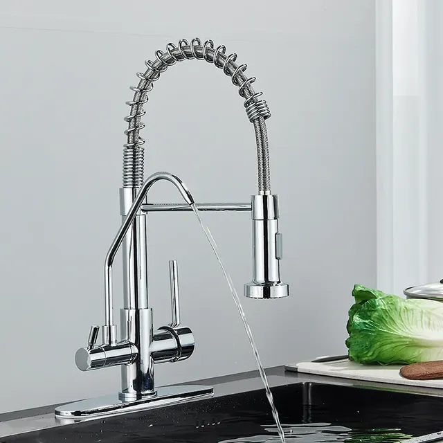 Robinet de cuisine moderne chromé – vue 3