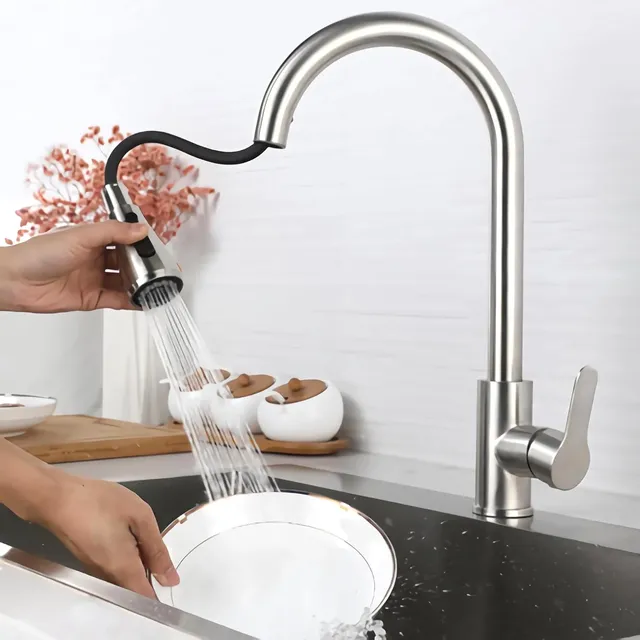 Robinet de cuisine en acier inoxydable avec… – vue 2