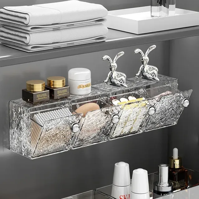 Rangement mural boite tiroir acrylique transparent effet… – vue 4