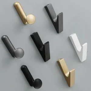 Accessoires de salle de bain crochets muraux porte-manteau mural crochets muraux pour suspendre des vêtements crochet pour sacs cintres dorés pour serviettes de cuisine