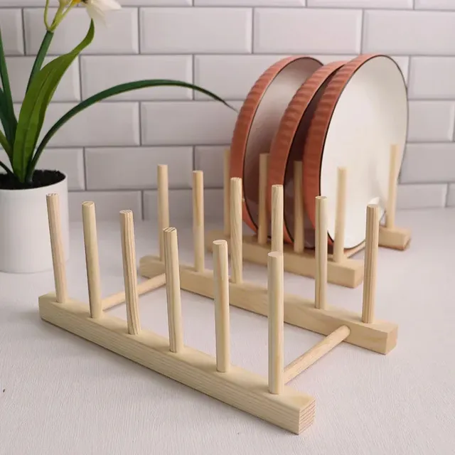 Support rangement assiettes bois bambou écologique… – vue 3