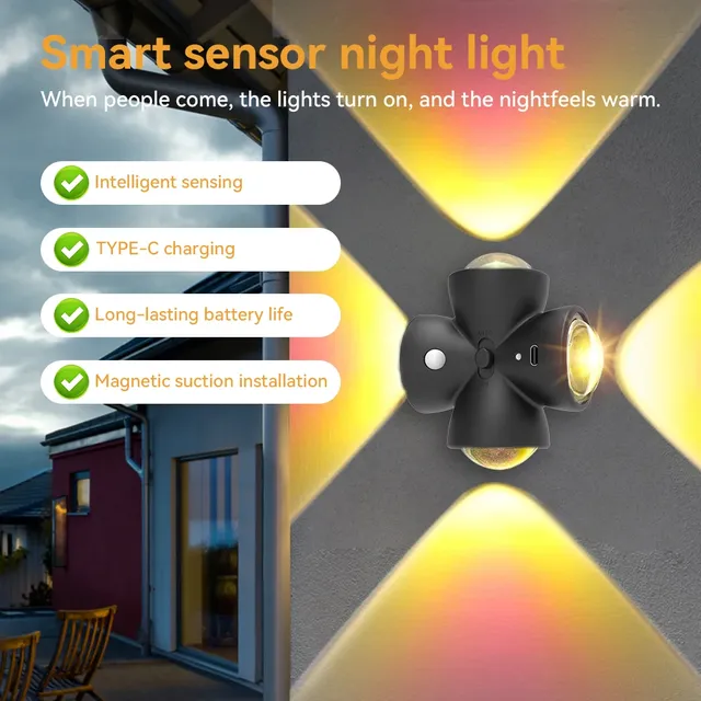 Veilleuse LED à détection intelligente avec capteur de… – vue 2