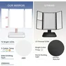 Miroir de maquillage de bureau à 72 lumières LED – vue 6