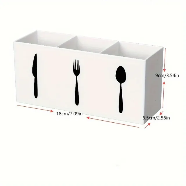 Organisateur couverts acrylique trois compartiments… – vue 2