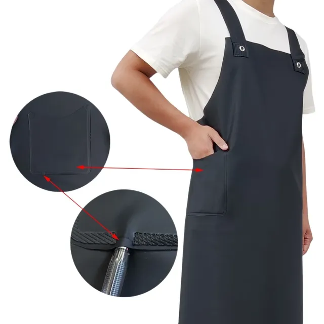 Tablier en cuir imperméable pour la vaisselle à l'huile… – vue 5