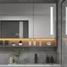 Meuble salle bain suspendu double vasque marbre gris… – vue 5