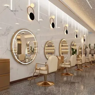 Miroir décoratif rond pour Salon de coiffure