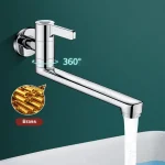 Robinet de piscine à vadrouille mural, robinet d&rsquo;évier de cuisine, robinet monotrou en laiton, rotation libre à 360 °, robinet froid unique