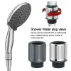 Pommeau de douche avec interrupteur d&rsquo;arrêt, asperseur de douche Sochi, limiteur de débit d&rsquo;eau, vanne de commande, outil chaud