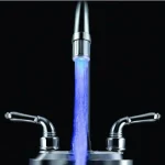 LED robinet buse robinet douche sensible à la température 3 couleurs lumière cuisine robinet becs salle de bains lueur économie d&rsquo;eau robinet aérateur
