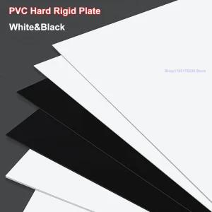 Panneau rigide en PVC blanc noir brillant, feuille de plastique, vinyle stratifié imperméable, Film souple Flexible, modèle fait à la main, plaque de panneau