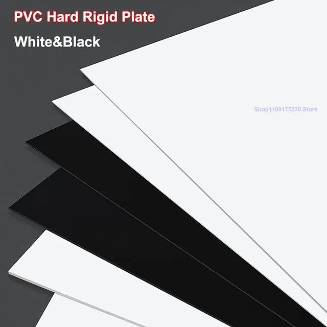 Panneau rigide en PVC blanc noir brillant
