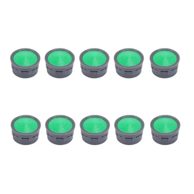 Aérateur robinet mousseur plastique ABS gris insert vert… – vue 3