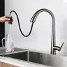 Robinet de cuisine chaud et froid extractible en acier… – vue 5