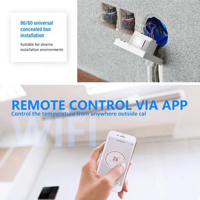 Thermostat intelligent mural connecté wifi écran tactile… – vue 6