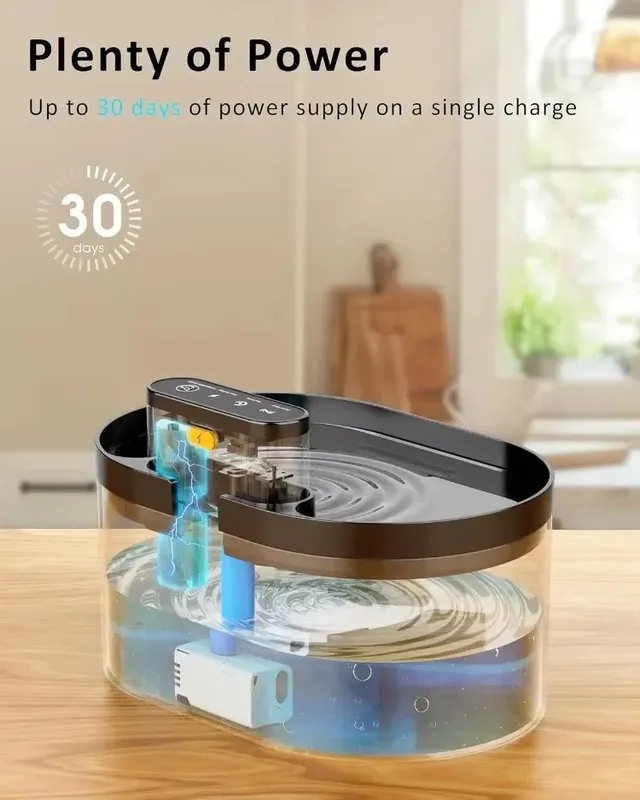 Fontaine eau automatique sans fil batterie autonome… – vue 3