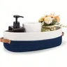 Panier de rangement ovale tissé pour salle de bain – vue 3