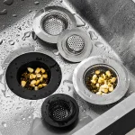 Filtre d&rsquo;évier en acier inoxydable, maille de douche, Drain de sol, bouchon attrape-cheveux, égouttoir de scories alimentaires pour accessoires de cuisine et de salle de bains