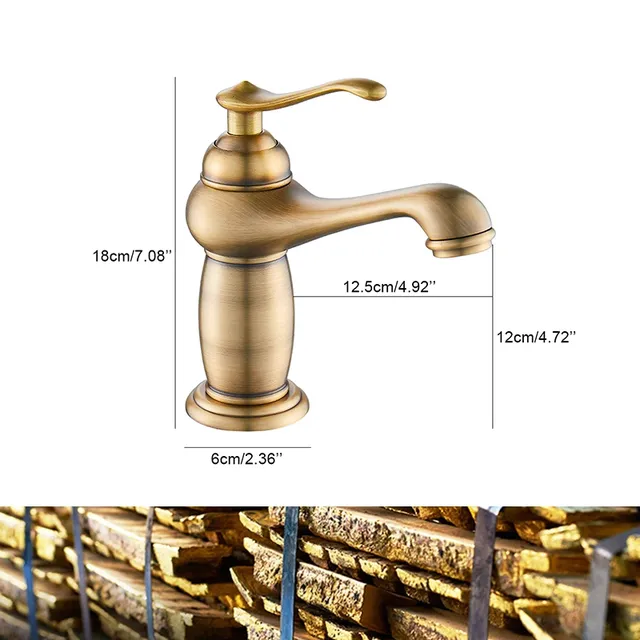 Robinet de salle de bains finition Bronze Antique – vue 3