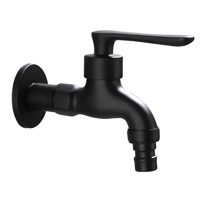 Robinet Mural Monocommande Noir Mat Cuivré Bec Coudé… – vue 6