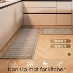 Tapis de sol de cuisine avant évier, tapis de cuisine, absorbant l&rsquo;eau, sergé antidérapant, polymères debout, lavables