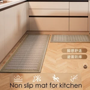 Tapis de sol de cuisine avant évier, tapis de cuisine, absorbant l&rsquo;eau, sergé antidérapant, polymères debout, lavables
