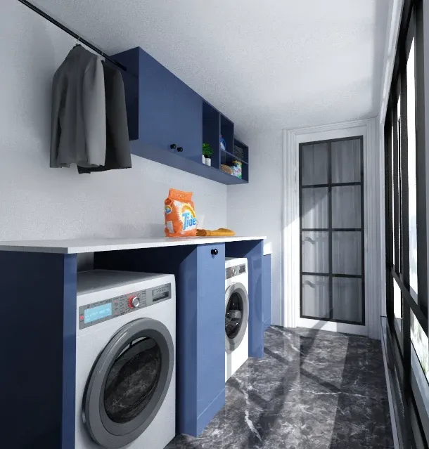 Meuble buanderie moderne rangement encastrable double… – vue 5