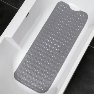 Tapis de douche antidérapant avec ventouses, tapis de salle de bain lavable en Machine avec vidange, tapis de baignoire Extra Large, 100x40cm Tapis de douche antidérapant avec ventouses, tapis de salle de bain lavable en Machine avec vidange, tapis de baignoire Extra Large, 100x40cm
