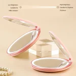 Miroir de maquillage LED portable double face, vanité, grossissement 1X 5X, 03/vie et voyage
