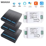 Panneau de télécommande sans fil, aucun câblage requis, peut être fixé à volonté. Interrupteur intelligent, disjoncteur intelligent, contrôleur de lampe