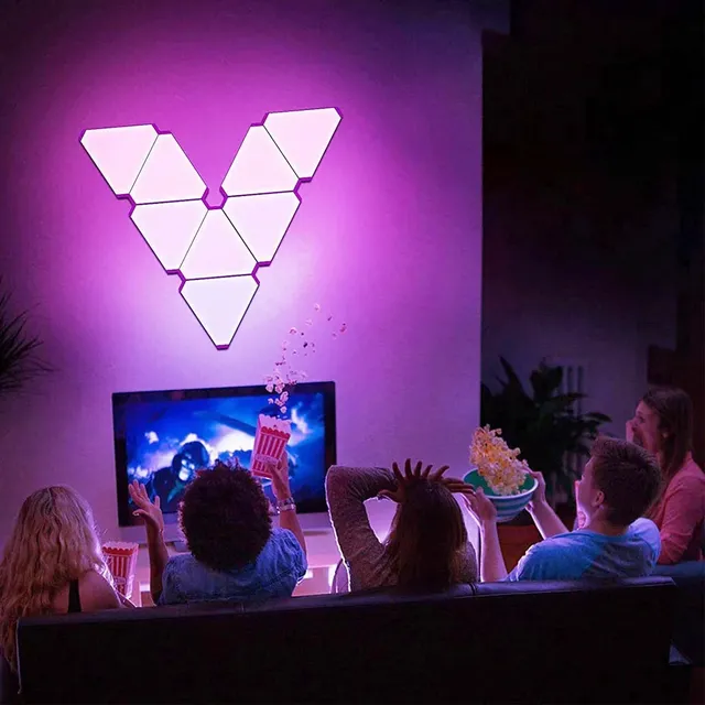 Veilleuse LED triangulaire pour décoration de chambre à… – vue 4