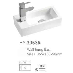 Salle de bain en céramique Ultra-étroite, balcon de chambre familiale, Mini lavabo mural carré