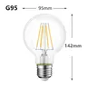 Ampoule LED à Filament Edison rétro marron doré G80 G95… – vue 4