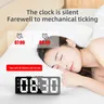 LED miroir horloge de Table alarme numérique Snooze… – vue 4