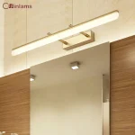 LED Simple moderne étanche Anti-buée rétractable miroir phare coiffeuse salle de bain miroir armoire miroir applique lampe