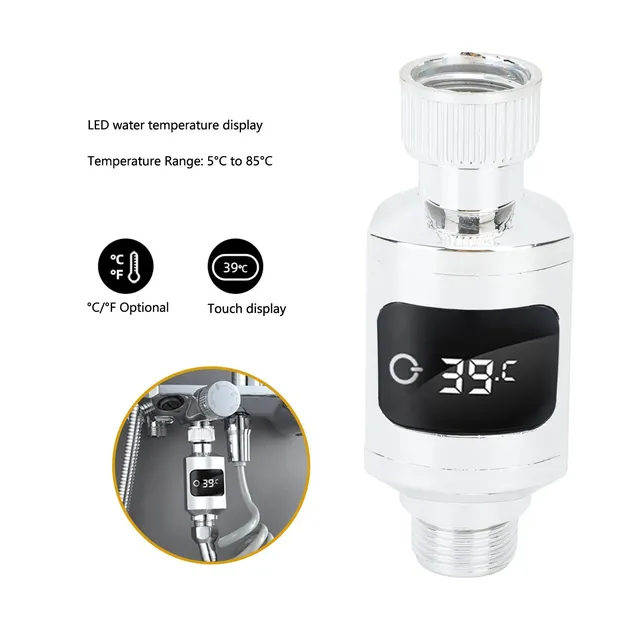 Thermomètre de douche en acier inoxydable – vue 3