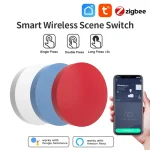 Commutateurs à bouton sans fil intelligents Tuya Zigbee, commutateur de liaison de scène, vie intelligente, prise en charge de la commande vocale Google Home et Alexa