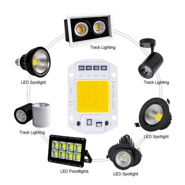 LED COB lampe perle 20W 30W 50W 220V IP65 IC intelligent… – vue 3